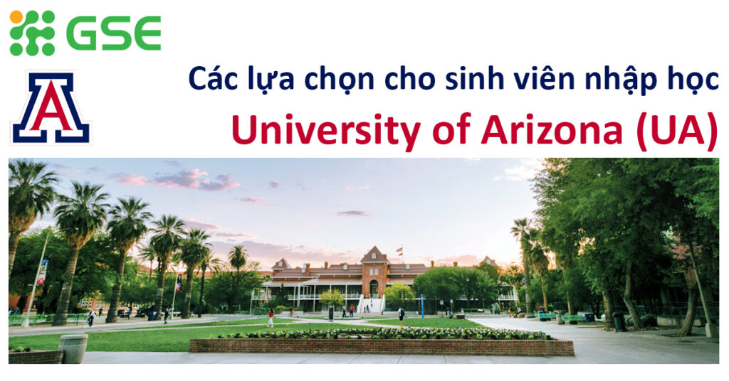 Các lựa chọn cho sinh viên nhập học University of Arizona (UA) năm 2020