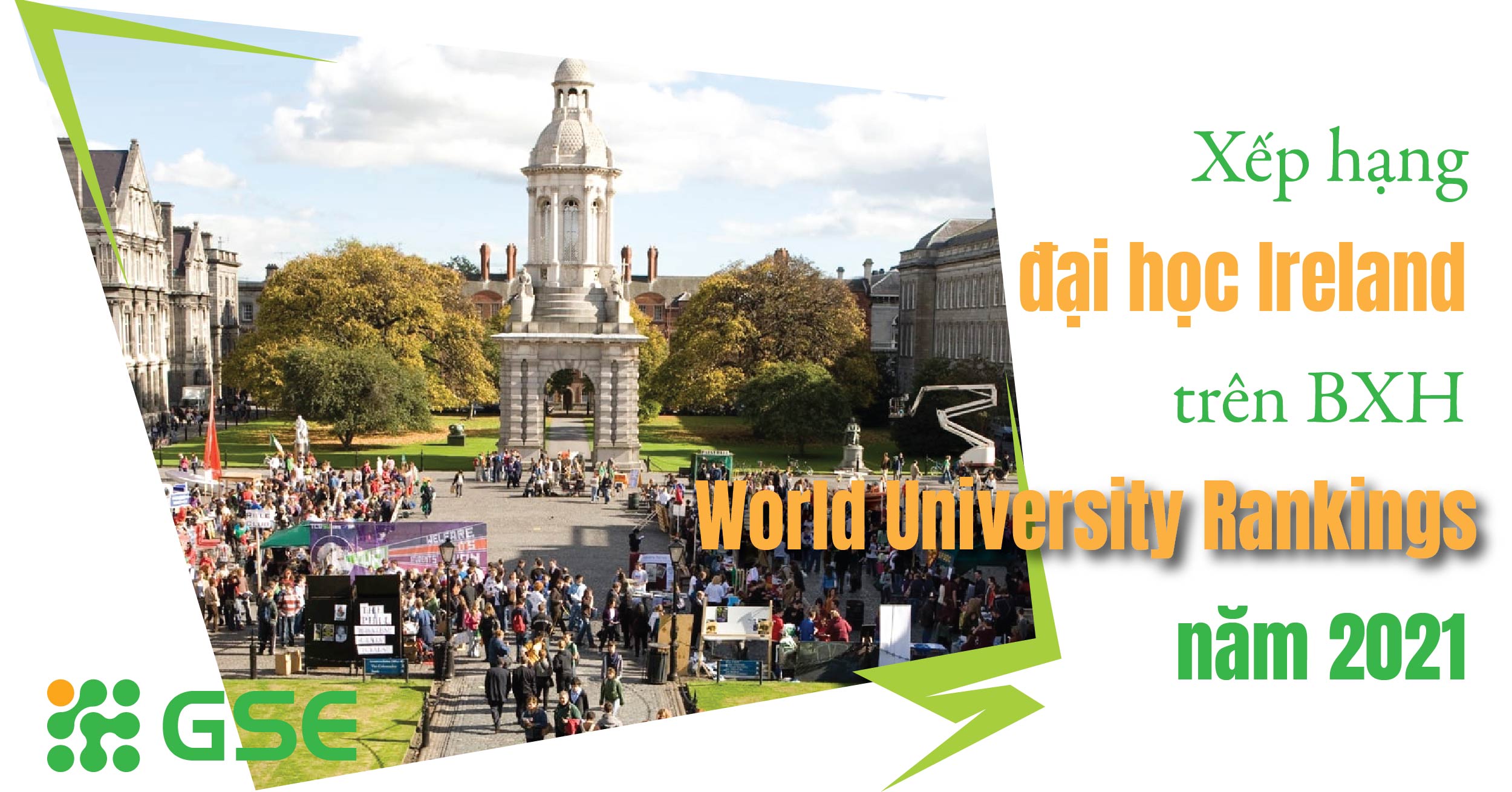 Cập nhật xếp hạng các trường đại học Ireland tại BXH World University Rankings 2021