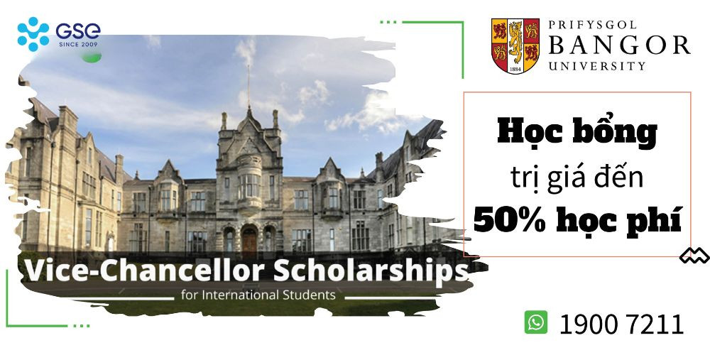 Học bổng trị giá lên đến 50% học phí từ đại học Bangor