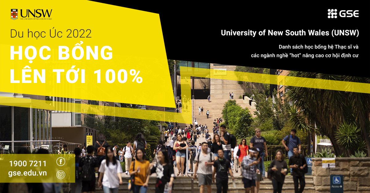 Trường Đại Học New South Wales và danh sách học bổng hệ Thạc sĩ lên đến 100% học phí