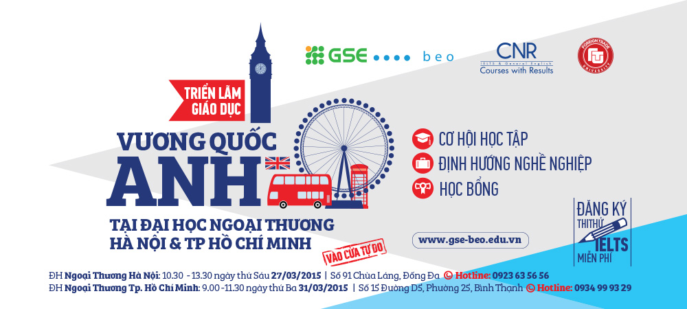 Triển lãm Giáo Dục Vương Quốc  Anh tại  Đại học Ngoại Thương Hà Nội và Hồ Chí Minh