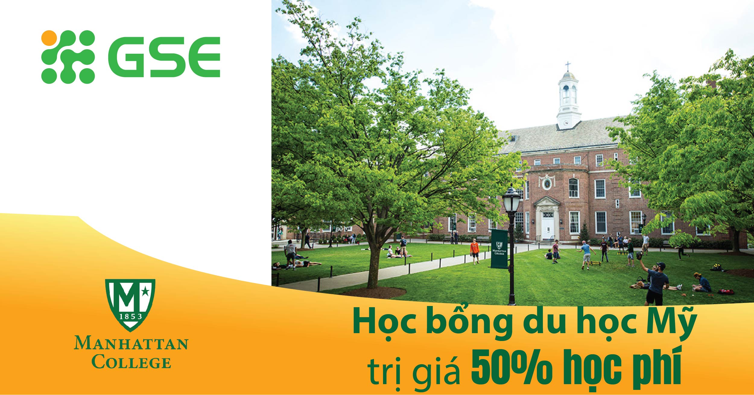 Học bổng du học Mỹ trị giá 50% học phí từ đại học Manhattan