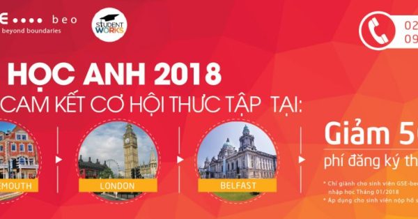 Cơ hội thực tập tại 3 thành phố lớn ở Anh Quốc cho du học sinh Việt Nam