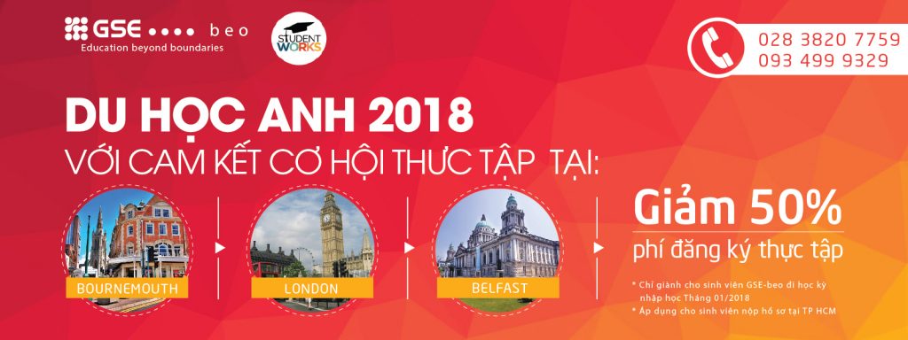 Cơ hội thực tập tại 3 thành phố lớn ở Anh Quốc cho du học sinh Việt Nam
