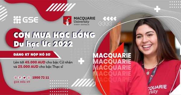 Cơn mưa Học bổng Úc 2021-2022 đến từ Đại học Macquarie, Sydney