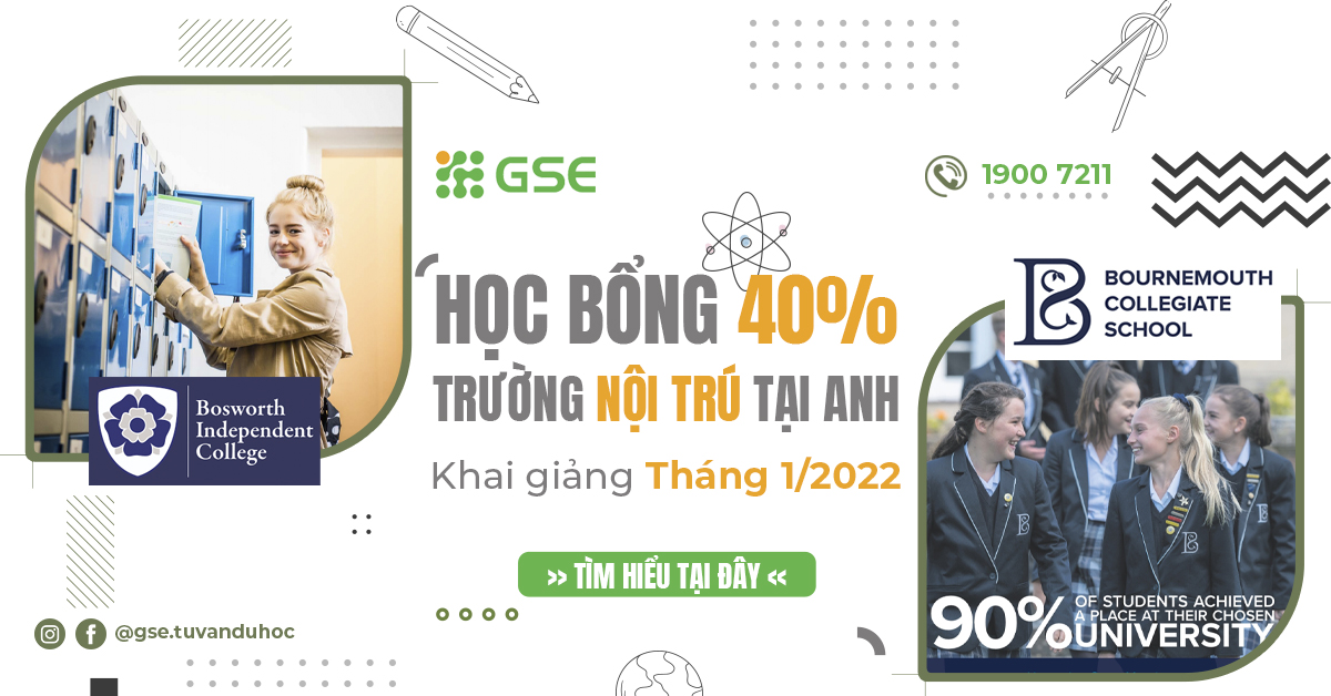Học bổng lên tới 40% cho chương trình phổ thông tại Anh – Khai giảng tháng 1/2022