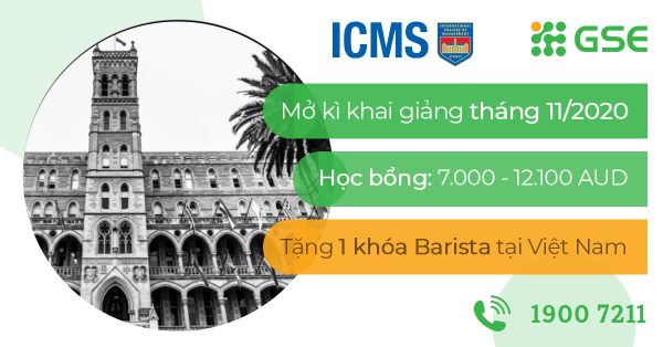 Tặng 1 khóa Barista tại Việt Nam cho sinh viên nộp hồ sơ vào ICMS