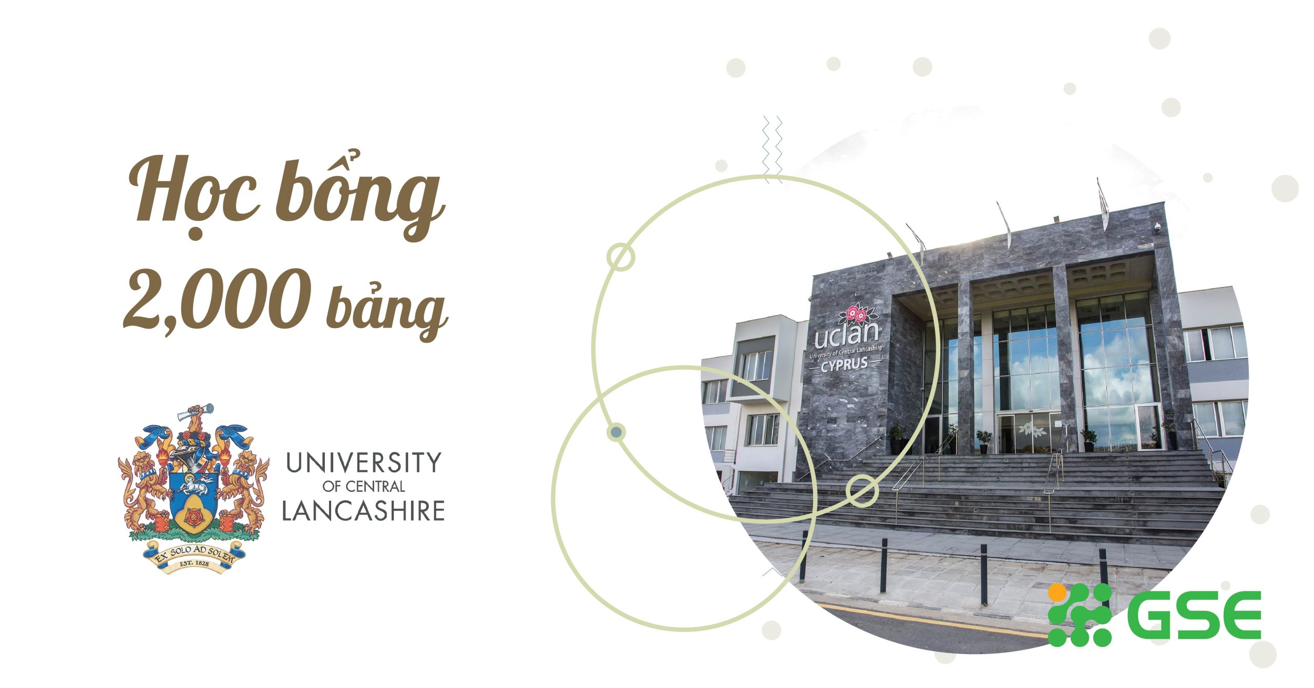 Học bổng trị giá 2,000 bảng từ Đại học Central Lancashire (UCLan)