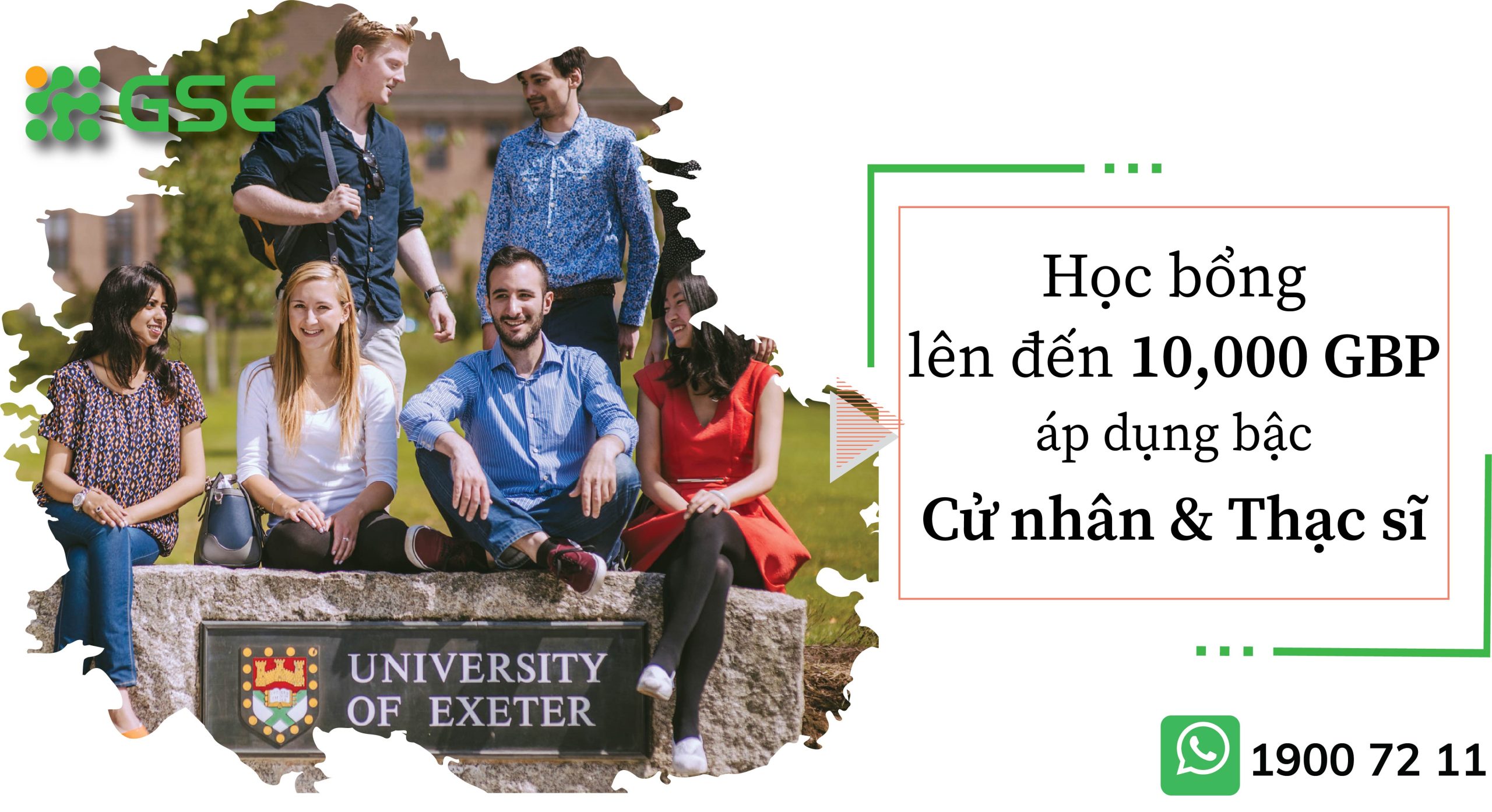 Học bổng đại học Exeter trị giá lên đến 10,000 bảng Anh