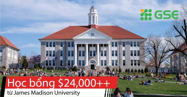 Học bổng lên đến 24,000 USD từ James Madison University – Mỹ