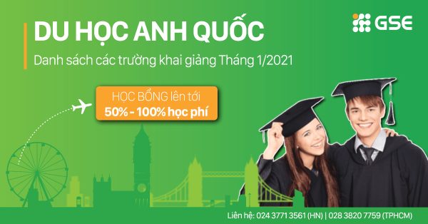 Danh sách trường đại học Anh Quốc mở kỳ nhập học tháng 1 năm 2021