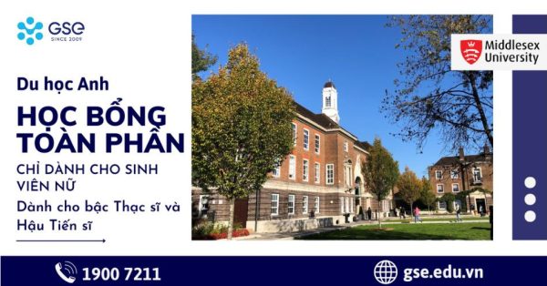 Học bổng toàn phần du học Anh Quốc chỉ dành cho sinh viên nữ