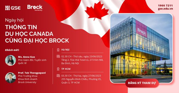Ngày hội thông tin du học Canada cùng Đại học Brock tại Hà Nội và TPHCM