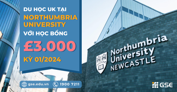 Miễn phí nộp hồ sơ học bổng hơn 150 triệu đồng từ Northumbria University tại Anh Quốc- Kỳ tháng 01/2024