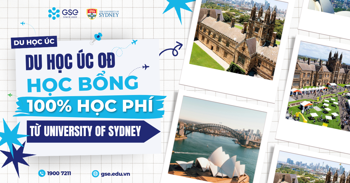 Du học Úc 0đ với học bổng 100% học phí từ Đại học Sydney