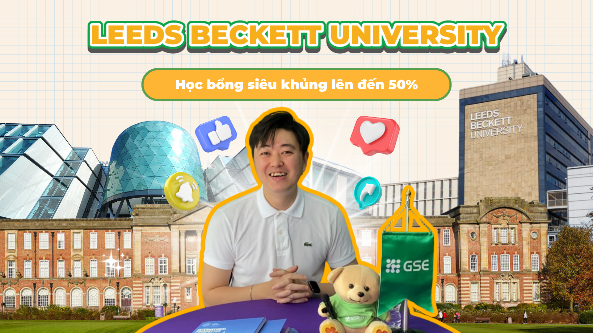 LẦN ĐẦU TIÊN TRONG LỊCH SỬ LEEDS BECKETT UNIVERSITY TẶNG EM HỌC BỔNG 50%