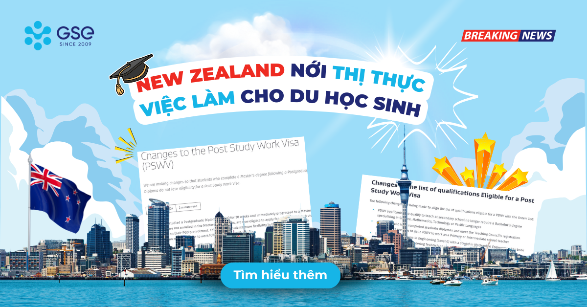 New Zealand thay đổi chính sách visa làm việc sau tốt nghiệp cho du học sinh