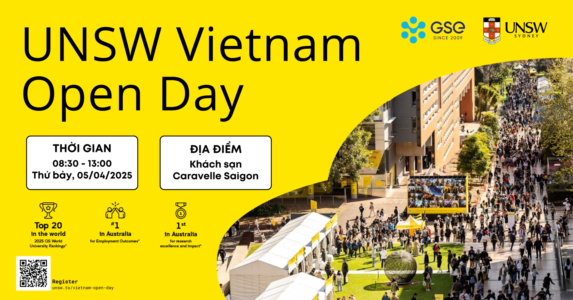 [Hội thảo du học] UNSW OPEN DAY 2025: Chấp cánh ước mơ du học trường TOP #1 Úc