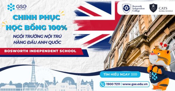 Học bổng toàn phần 100% tại Bosworth Independent School – Cơ hội vàng du học Anh 2025