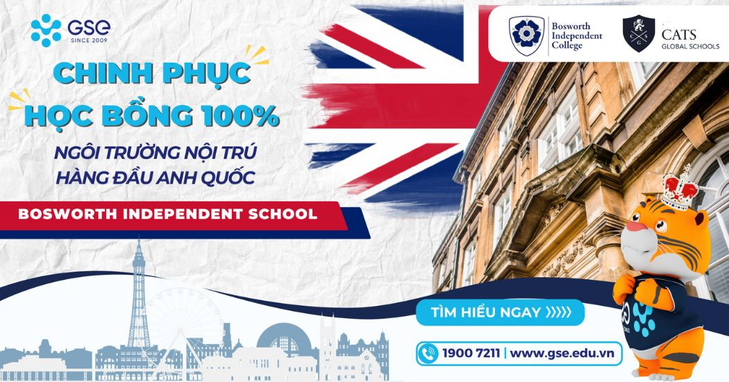 Học bổng toàn phần 100% tại Bosworth Independent School