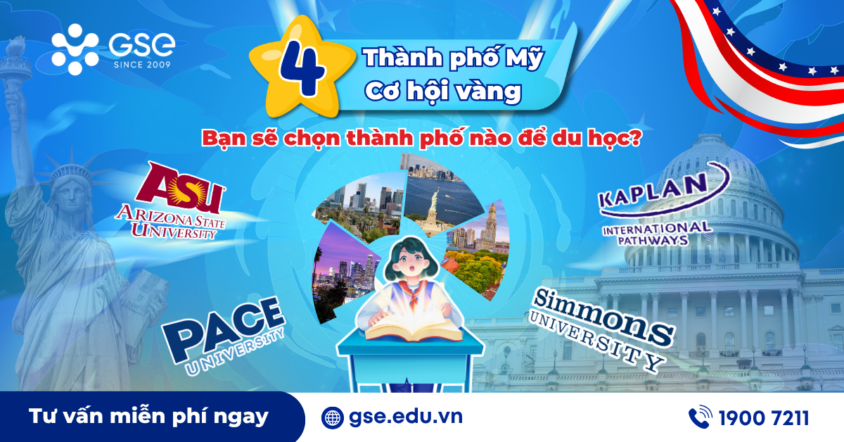 DU HỌC MỸ 2025: TOP 4 THÀNH PHỐ LÝ TƯỞNG VỚI CÁC TRƯỜNG ĐẠI HỌC HÀNG ĐẦU