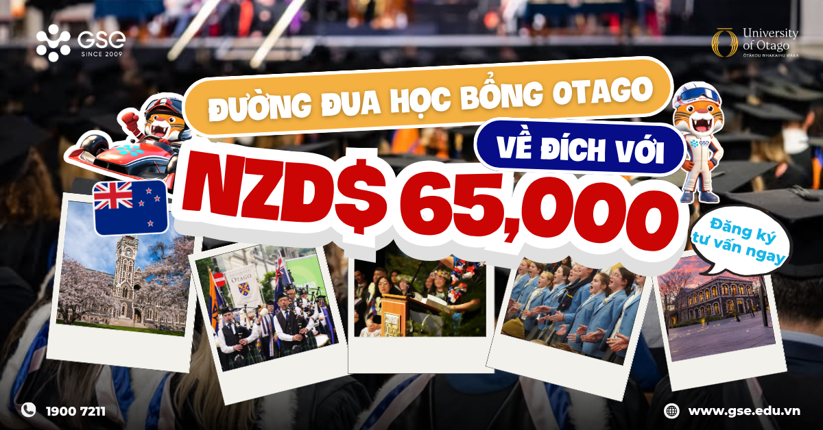 Đường đua học bổng Otago: Về đích với NZD$65,000