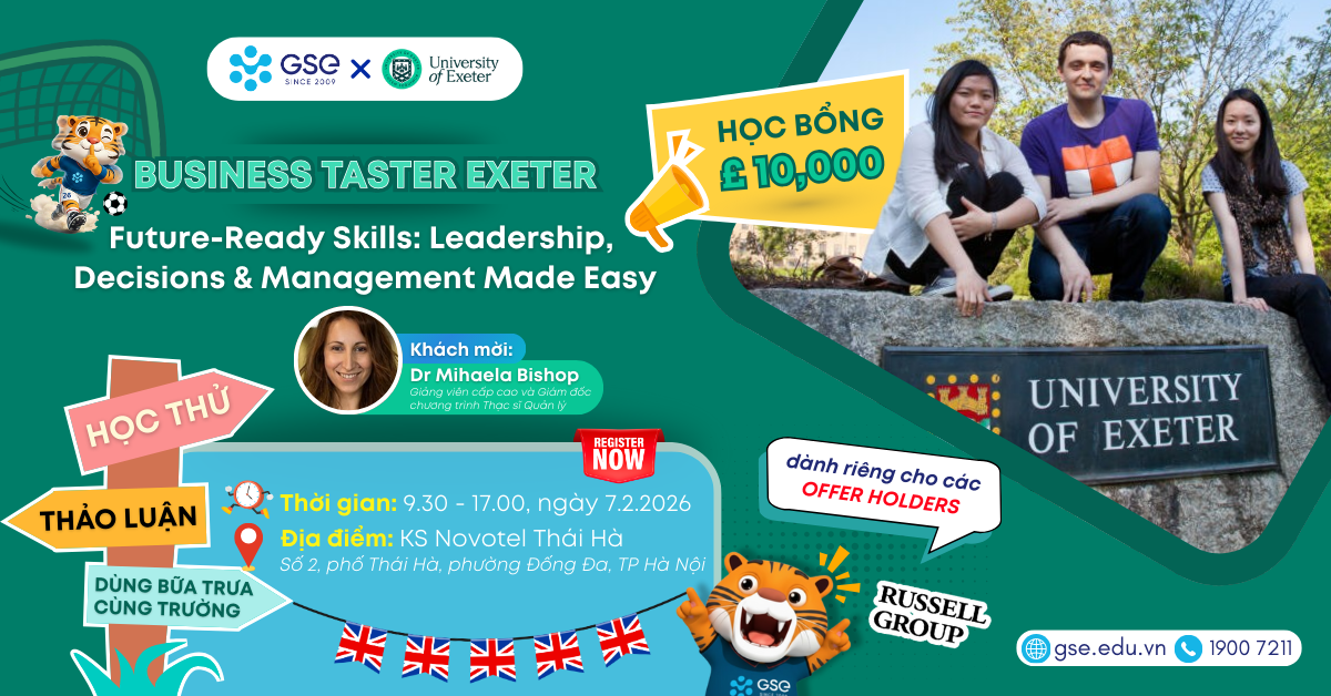Business Taster Exeter tại University Of Exeter