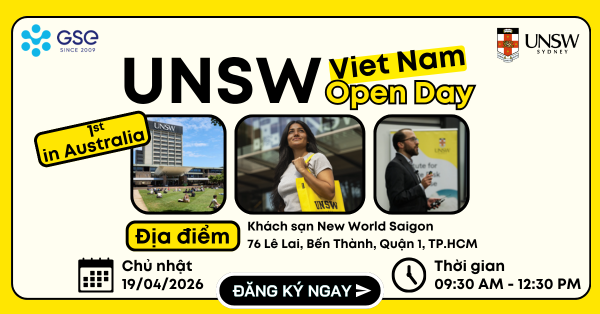 UNSW Open Day 2026 tại TP.HCM – Gặp trực tiếp đại diện trường Top 1% thế giới