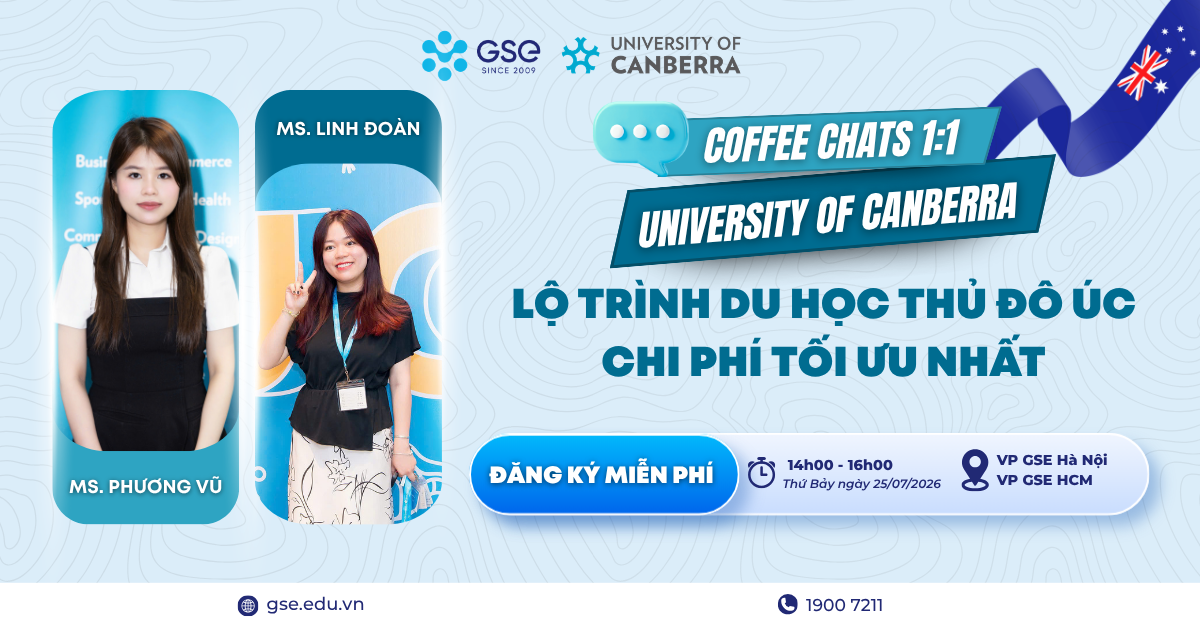 Coffee Chats 1:1 with University of Canberra – Nhận lộ trình du học thủ đô Úc chi phí tối ưu nhất