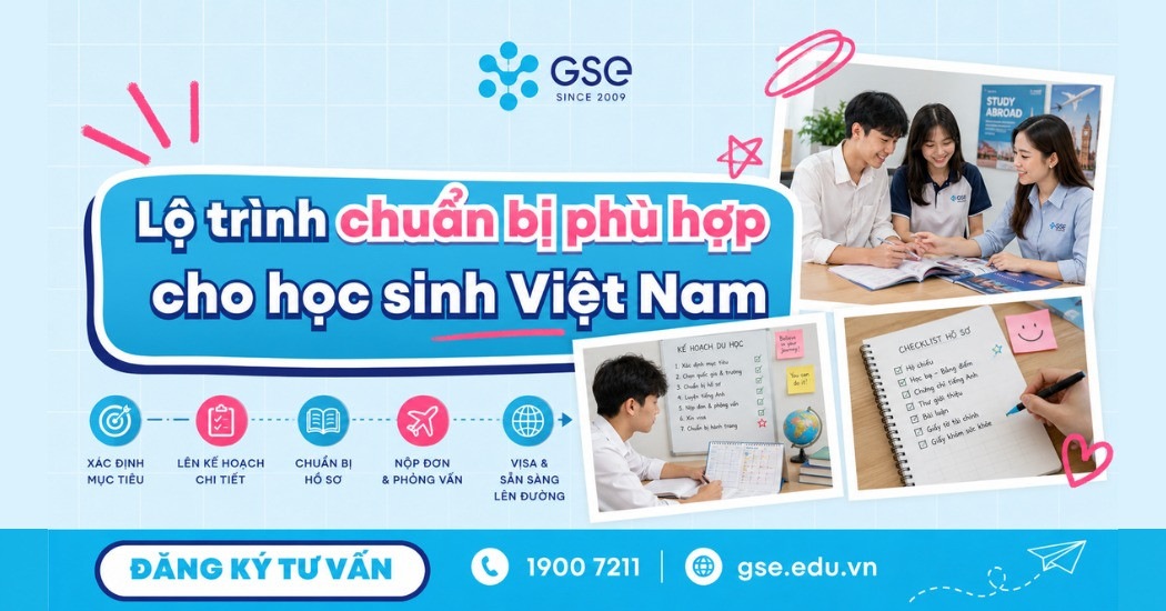 Lộ trình chuẩn bị phù hợp cho học sinh Việt Nam