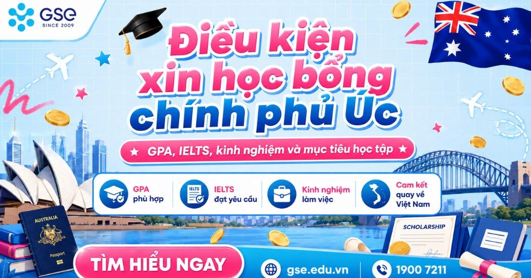 Điều kiện xin học bổng chính phủ Úc cho ứng viên Việt Nam